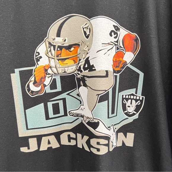 MENS BO JACKSON RAIDERS CARTOON CHARACTER FOOTBALL SHIRT SIZE XXL NWOT - Picture 2 of 2
